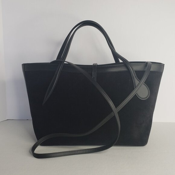 New LIFFNER Petite Penne Tote Suede Black - MSRP $695 - Picture 2 of 9
